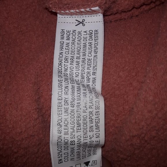 💥3/$25💥 Forever 21 Long Sleeve Crop Top Sweater Shirt Peach Coral size M - Picture 8 of 8